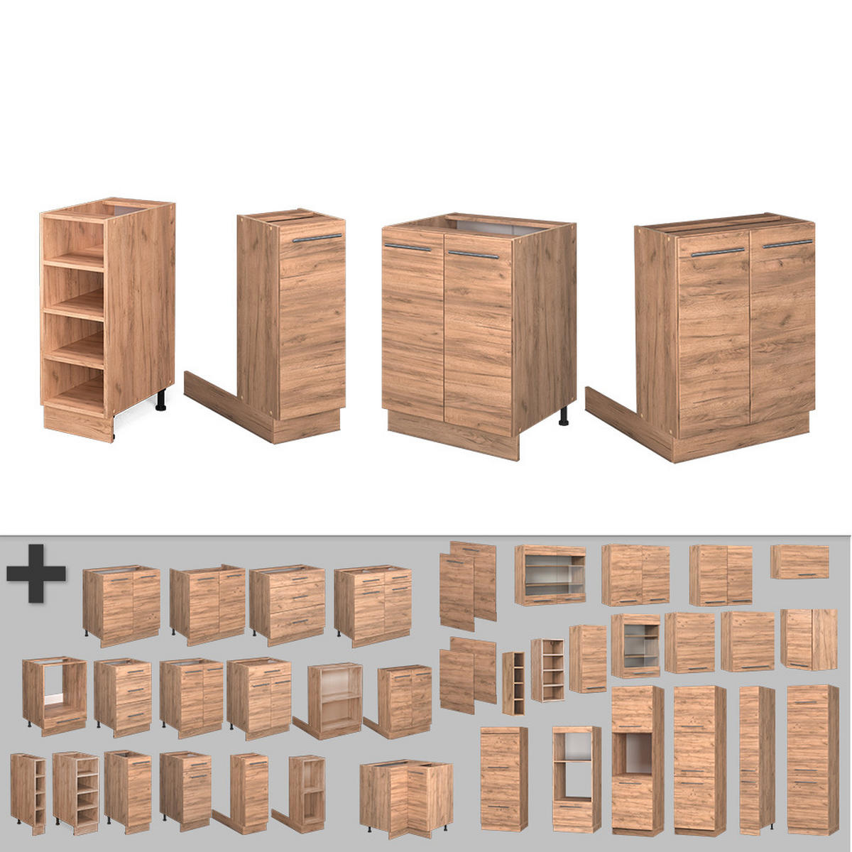 KUCHYŇSKÝ OSTROV Fame-Line Zlatý mocný dub - medově dubová, kompozitní dřevo (90/82/60cm) - Vicco