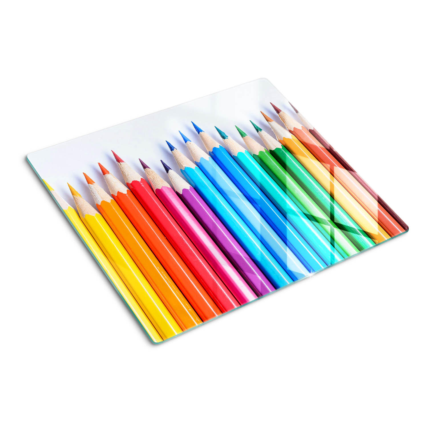 GLASPLATTE 60x52 cm Buntstifte - Multicolor, Glas (60/0.4/52cm) - TULUP