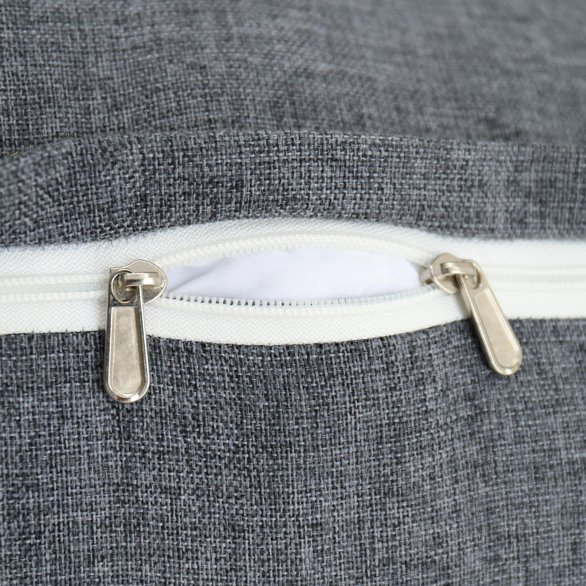 KEILKISSEN Leinenmischung Grau 45 cm - Grau, Textil (35/45cm) - Vercart