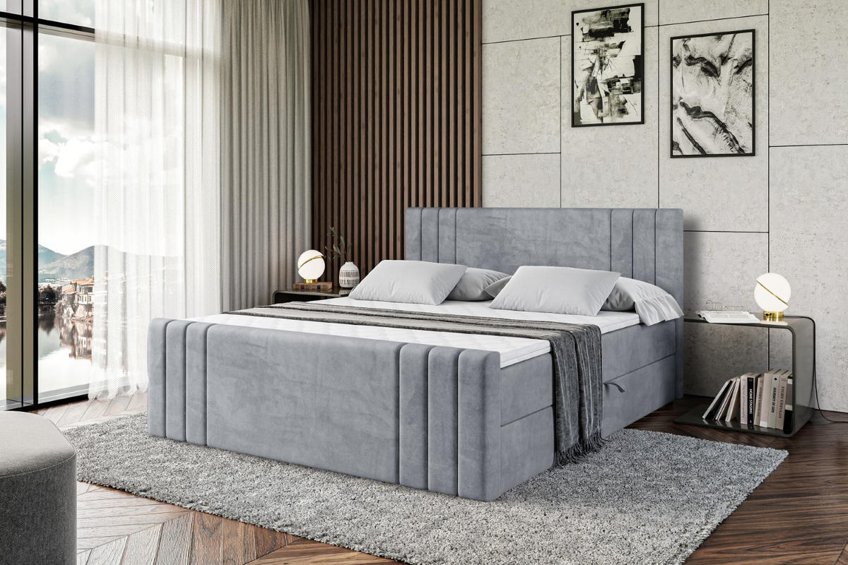 BOXBETT CELESTIA-Z - 140x200 cm - H4 - Grau - Grau, Holzwerkstoff (140/200cm) - ALTDECOR