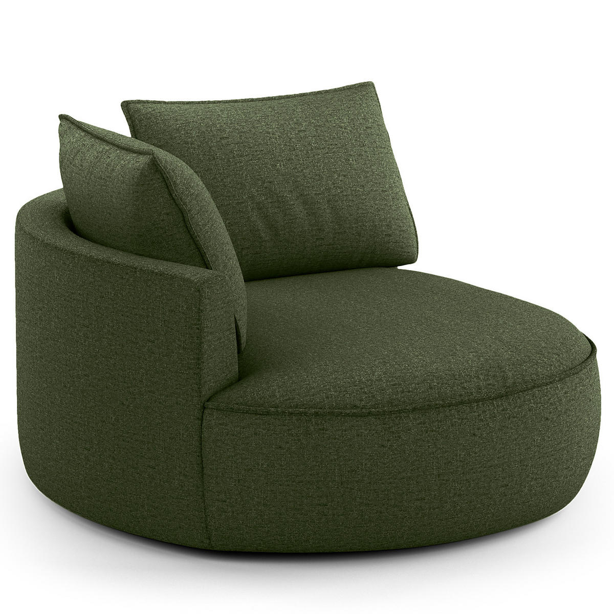 OTTOMANE - modular - Schwarz/Grün, Kunststoff/Textil (126/82/154cm) - home24