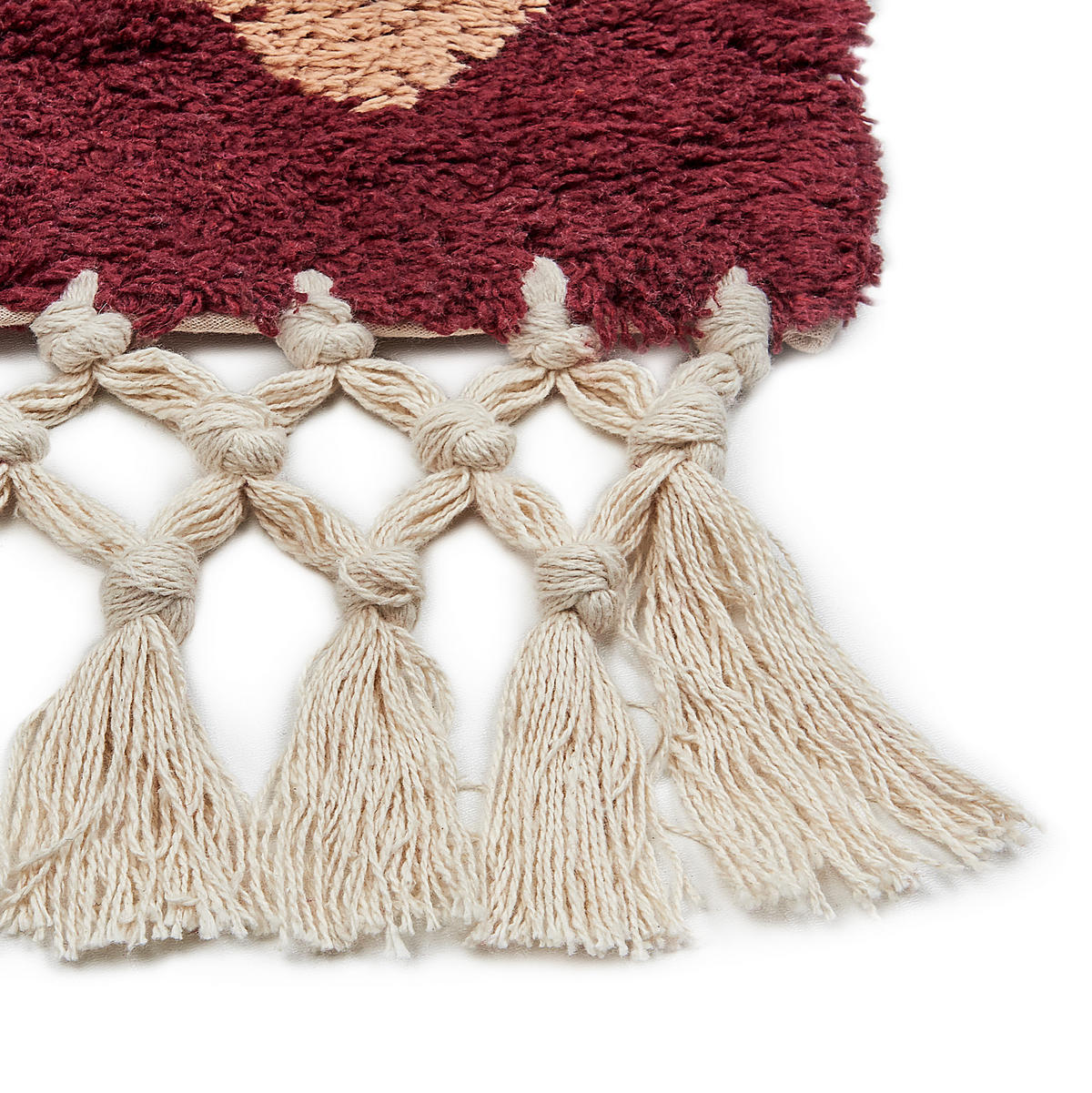 KURZFLOR-TEPPICH Siirt 230/160 cm - Rot, Textil (160/230cm) - Beliani