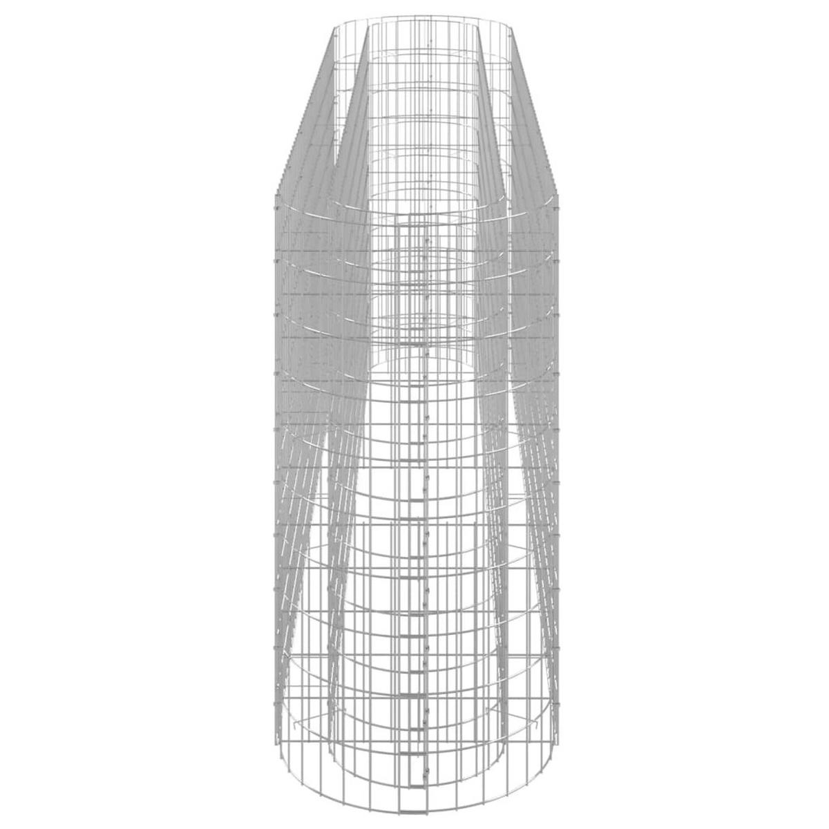 GABIONEN-HOCHBEET Verzinktes Eisen 260x50x100 cm - Silberfarben, Metall (260/100/50cm) - furnicato