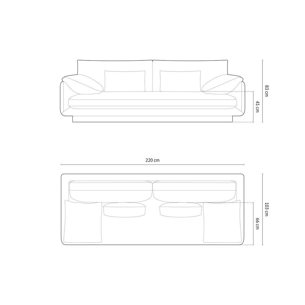 Thumbnail - Micadoni Sofa, Creme, Textil, 3-Sitzer, 103x83x220 cm, Hergestellt in Europa, Oeko-Tex®, Wohnzimmer, Sofas & Couches, So...