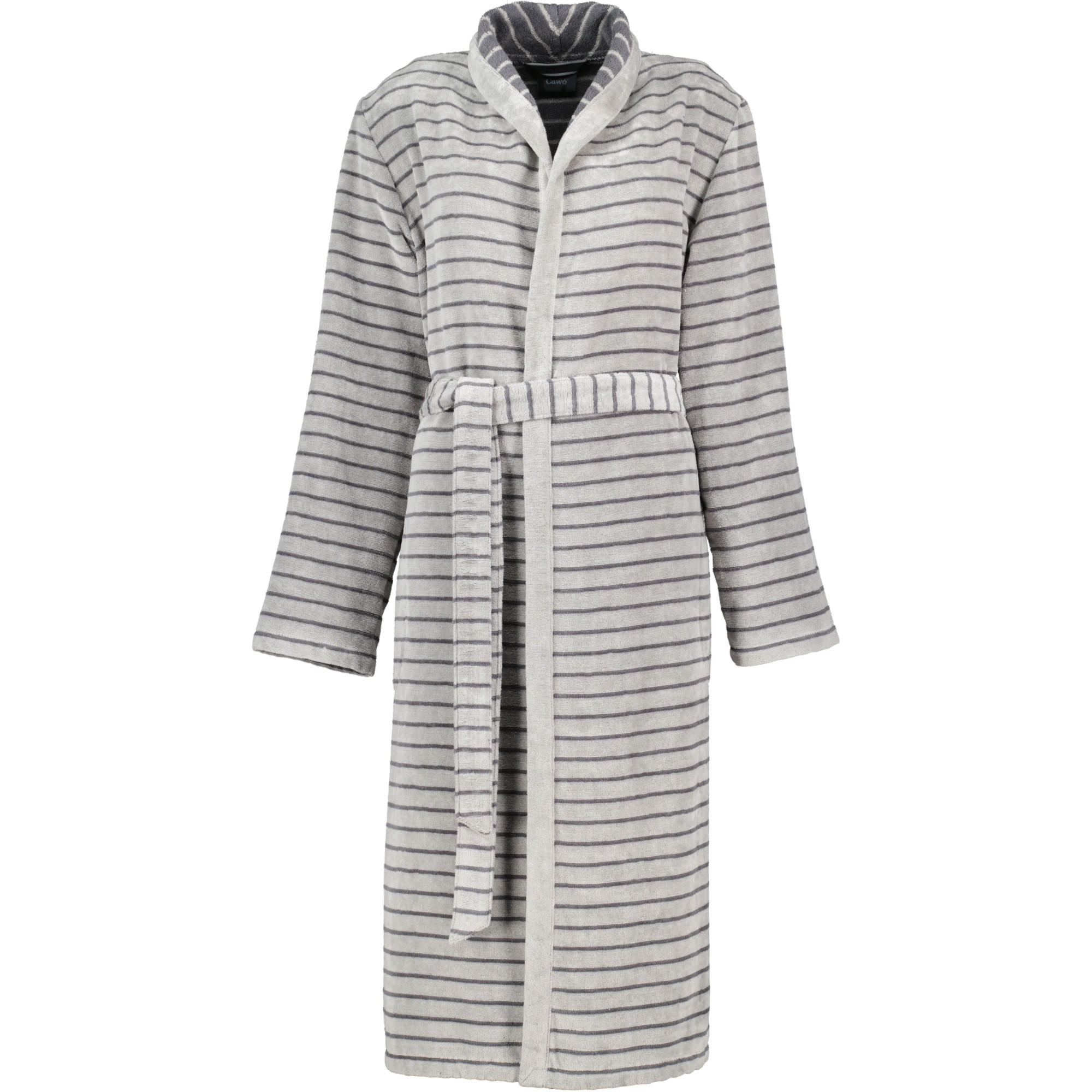 BADEMANTEL DAMEN SCHALKRAGEN SHADES 1491 STEIN - 77 - Grau, Textil (Snull) - Cawoe