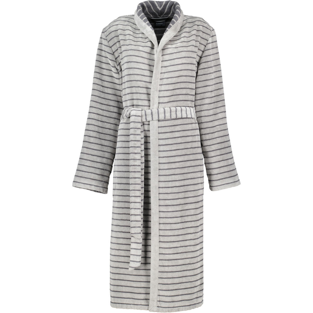 BADEMANTEL DAMEN SCHALKRAGEN SHADES 1491 STEIN - 77 - Grau, Textil (Snull) - Cawoe