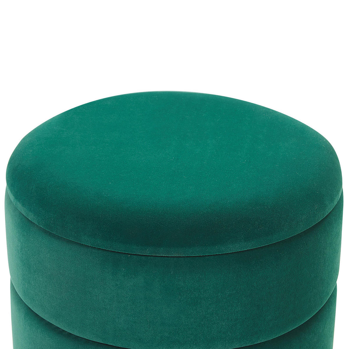 HOCKER Elgin 37/37/42 cm - Grün, Textil (37/42/37cm) - Beliani