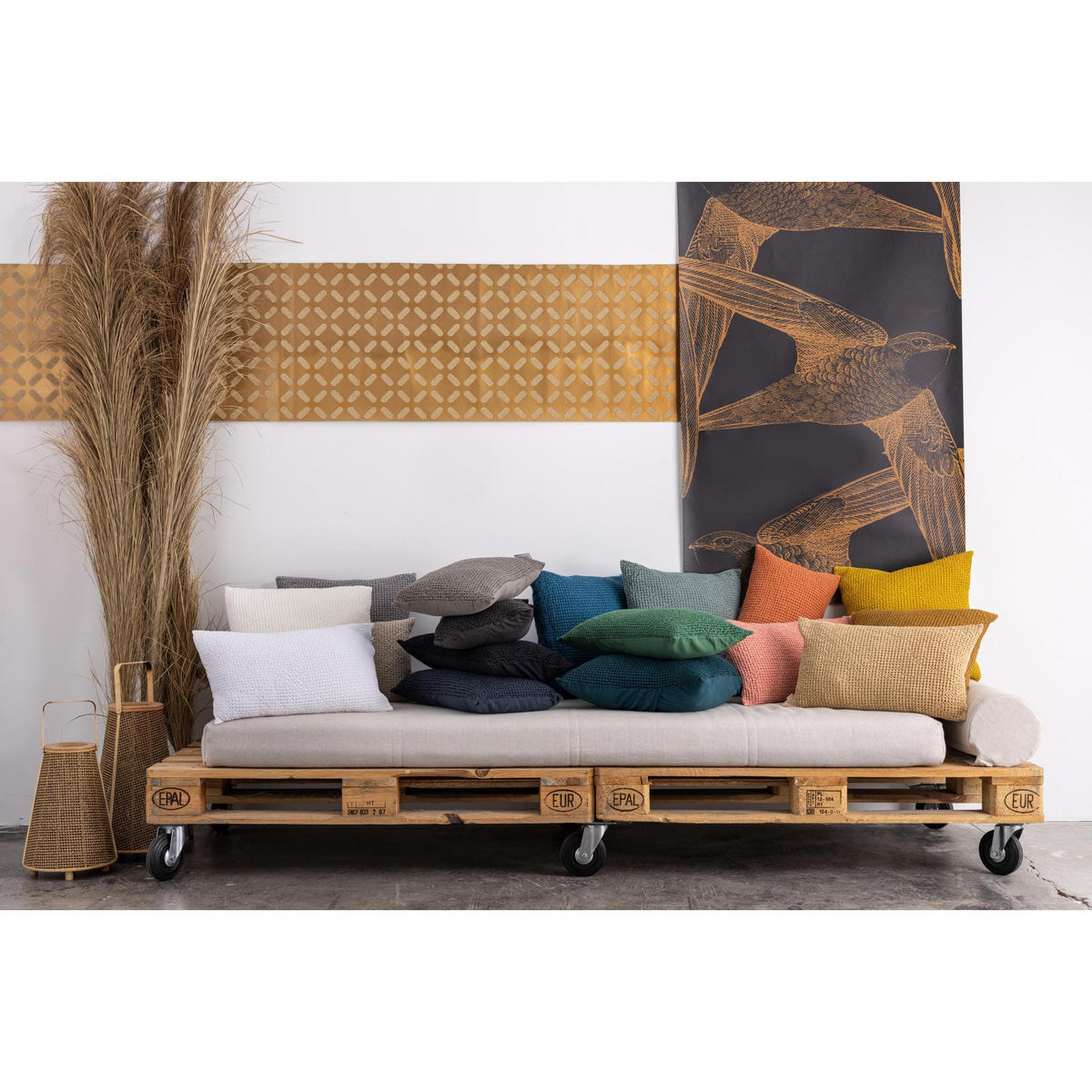 BETTÜBERWURF Maia carbonfarben 240 x 260 cm - Schwarz, Textil (260/240cm) - Vivaraise