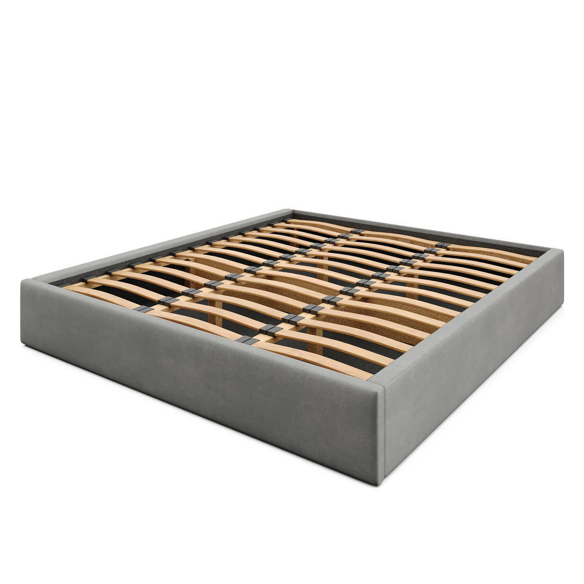 POLSTERBETT 180x200cm Bett mit Stauraum Lattenrost Grau - Grau, Holz/Holzwerkstoff (180/200cm) - Muralo