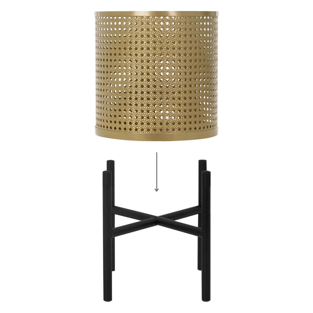 BLUMENSTÄNDER 3er Set - Goldfarben, Metall (30/30/50.5cm) - ML-DESIGN