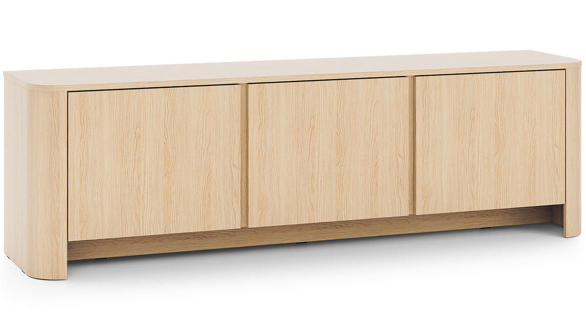 LOWBOARD Bari Eiche Vicenza 168 / 39 / 52cm - Eichefarben, Holz/Holzwerkstoff (168/52/39cm) - Feldmann-Wohnen