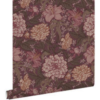 TAPETE Blumenmuster 50 x 900 cm - Lila, Papier (50/900cm) - ESTAhome