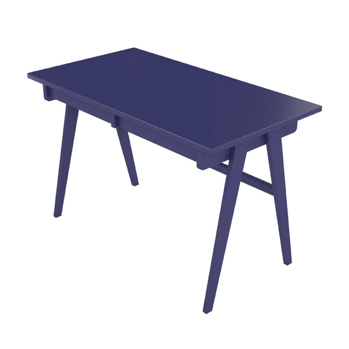 SCHREIBTISCH Edda, 120/65/75 cm in Marineblau, Buchenholz - Dunkelblau, Holz/Buchenholz (65/120/75.5cm) - Visby