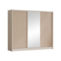 SCHWEBETÜRENSCHRANK London Lux 250 - Kaschmir, Holzwerkstoff (250/215/60cm) - MIRJAN24