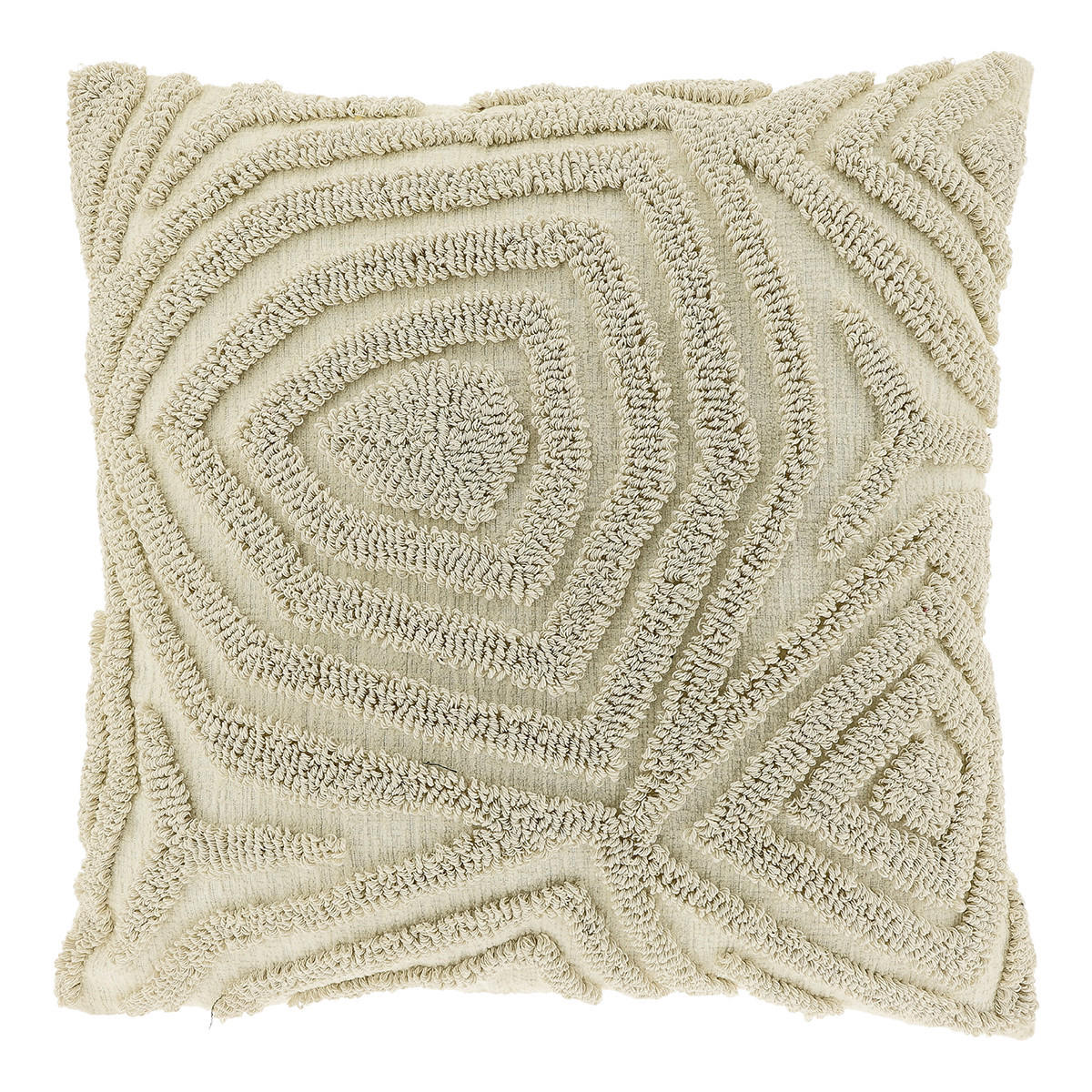 DEKOKISSEN Corfu Weiß 45/45/8 cm - Weiß, Textil (45/45cm) - Unique Living