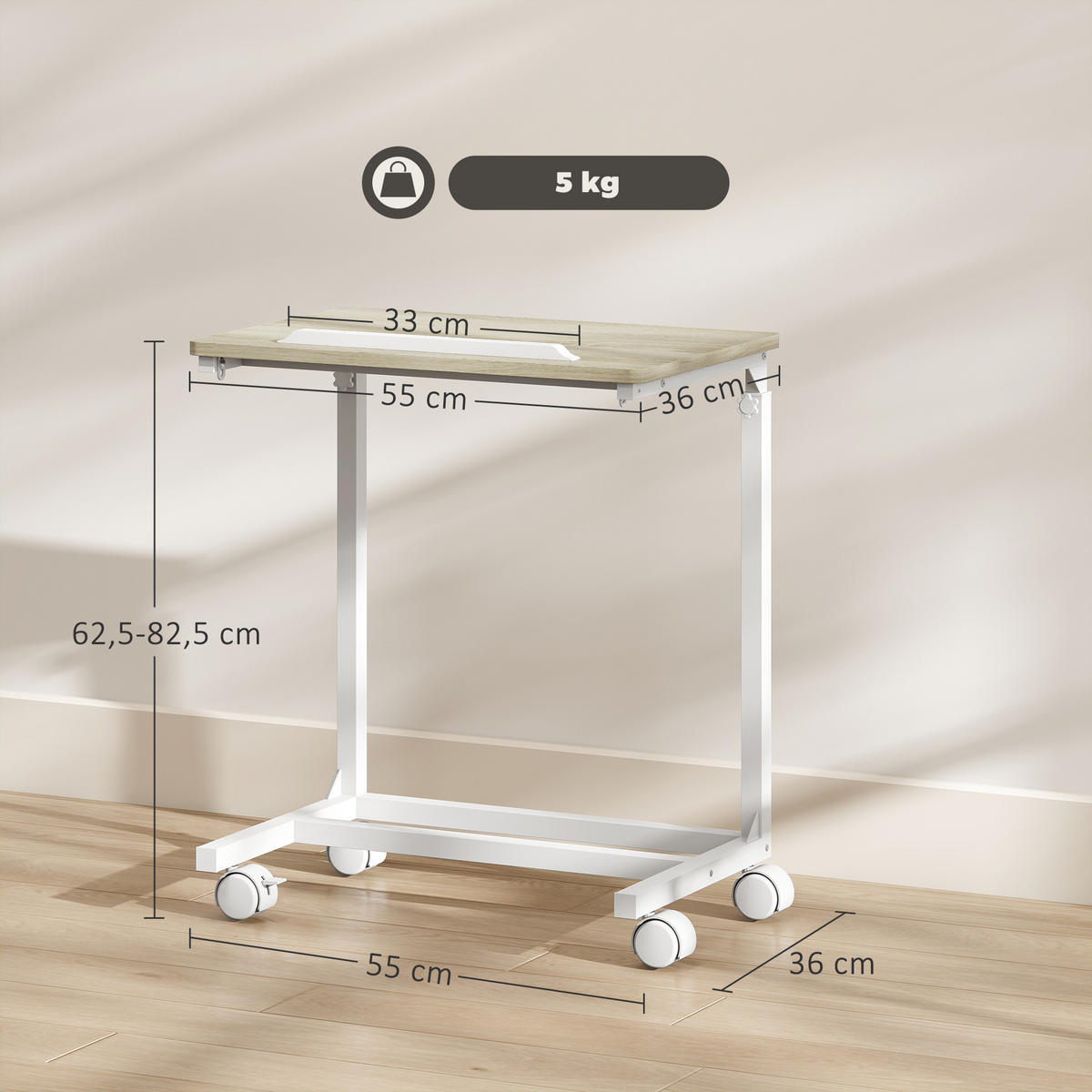 BÜROTISCH Eiche 1 Stück - Eichefarben, Holzwerkstoff (73/48/55cm) - GiPP