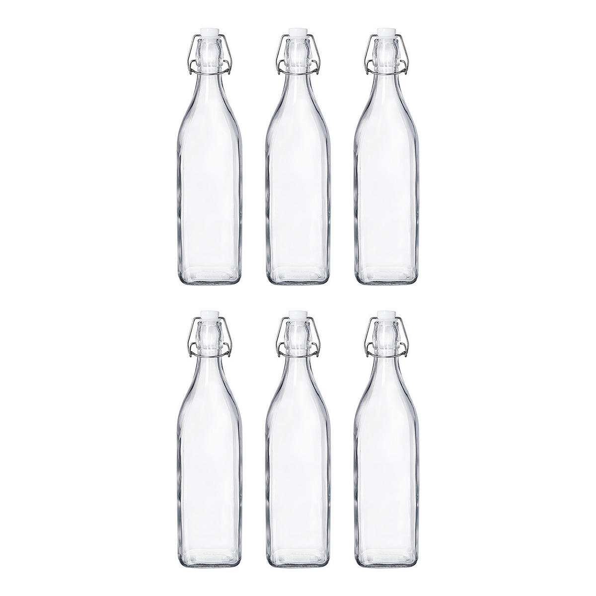 FLASCHE (6er Set) Swing - Transparent, Glas (1L) - Butlers