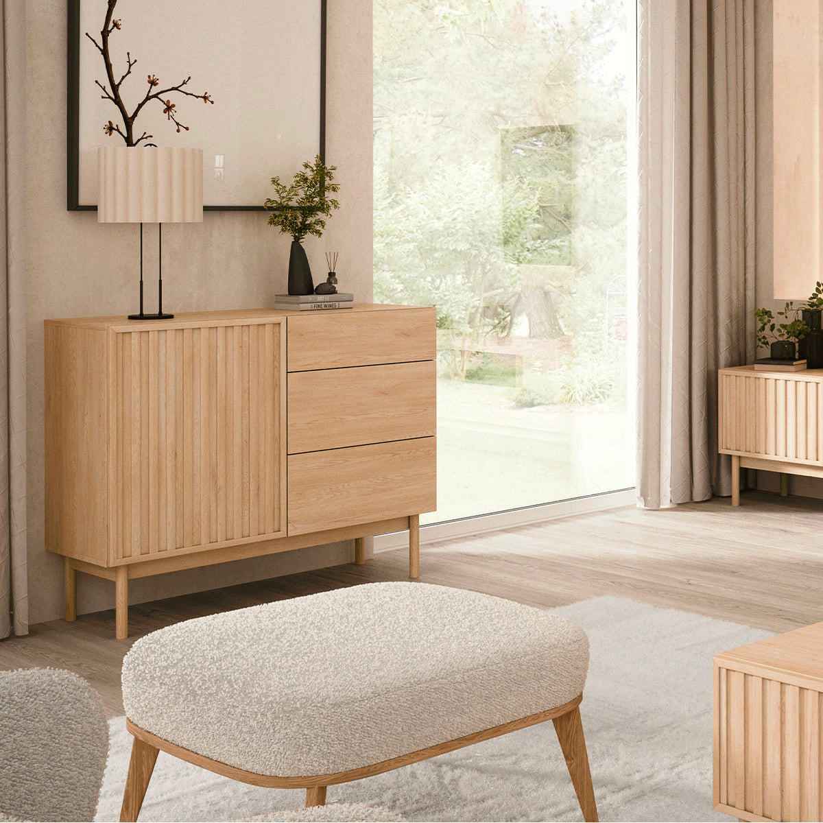 KOMODA Idor Les - rjava, leseni material (106/84.3/36.8cm) - Petits-meubles