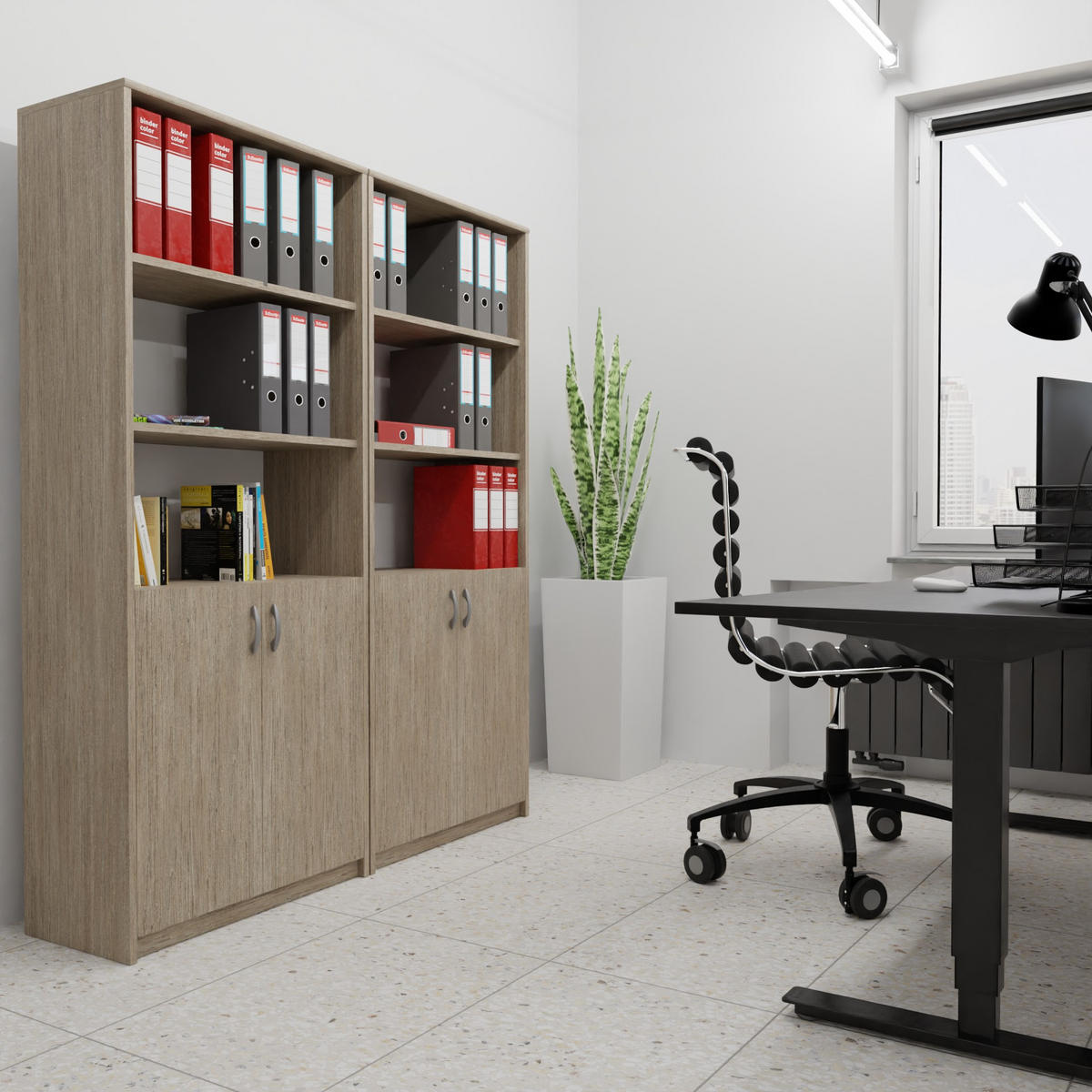 BÜCHERREGAL R7 Sonoma Eiche 74/35/180 cm - Sonoma Eiche, Holzwerkstoff (74/180/35cm) - Matkam Möbel