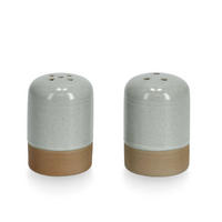 SALZ- UND PFEFFERSTREUER Keramik Ø 5,7 cm - Grau, Keramik (5.6/8.5/5.6cm)
