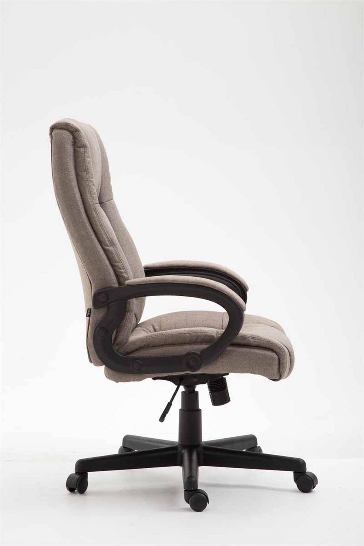DREHSTUHL Stoff Taupe - Taupe/Schwarz, Kunststoff/Textil (66/106/70cm) - CLP