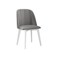 ESSZIMMERSTUHL Monti III Pik Gerade - Hellgrau/Weiß, Holz/Textil (48/83/55cm) - MIRJAN24