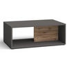 COUCHTISCH Oviedo graphit matt / Flagstaff Eiche 110 / 60 / 41cm - Braun/Grau, Holz/Holzwerkstoff (60/110/41cm) - Feldmann-Wohnen
