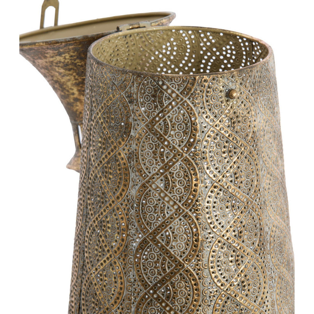 WINDLICHT Sanya Braun 21/21/45 cm - Braun, Metall (21/45/21cm) - Light & Living