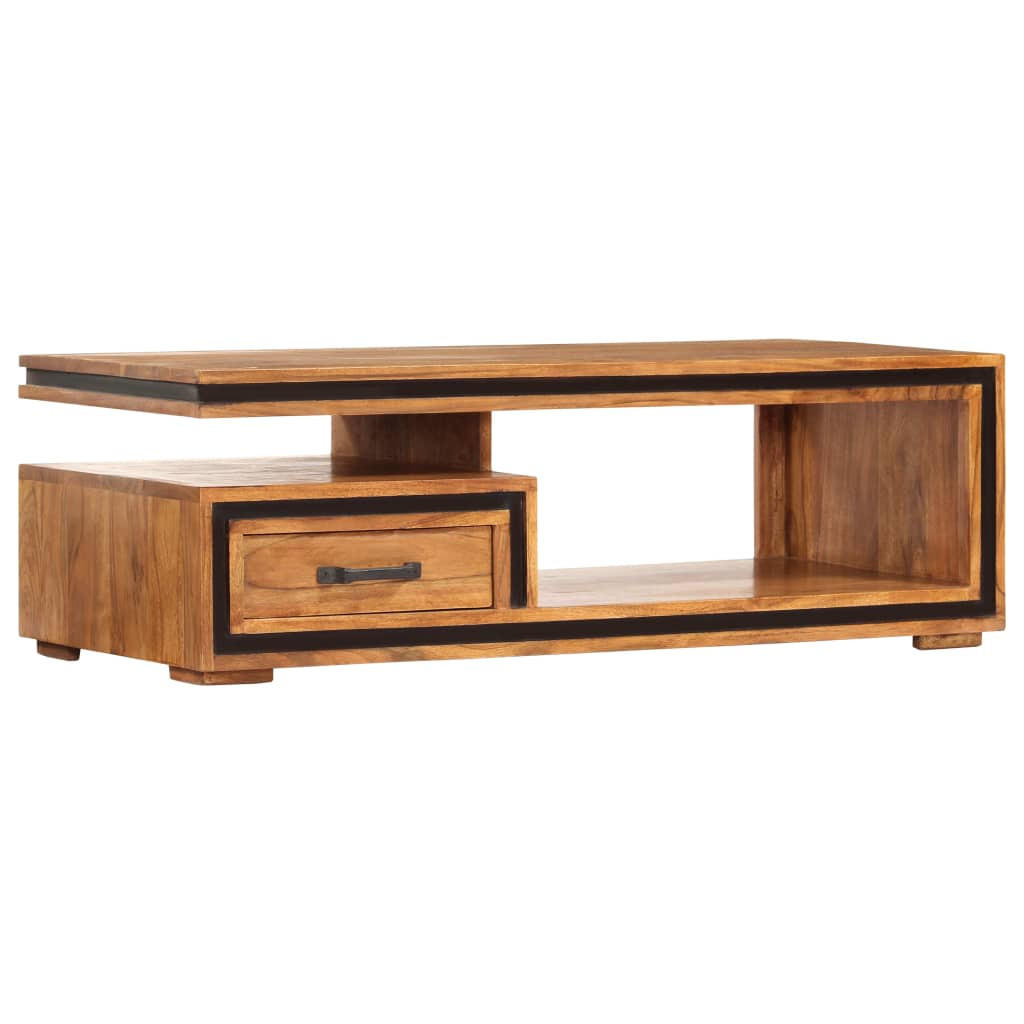 COUCHTISCH Massivholz Akazie 100x45x33 cm - Braun, Holz (100/45/33cm) - furnicato