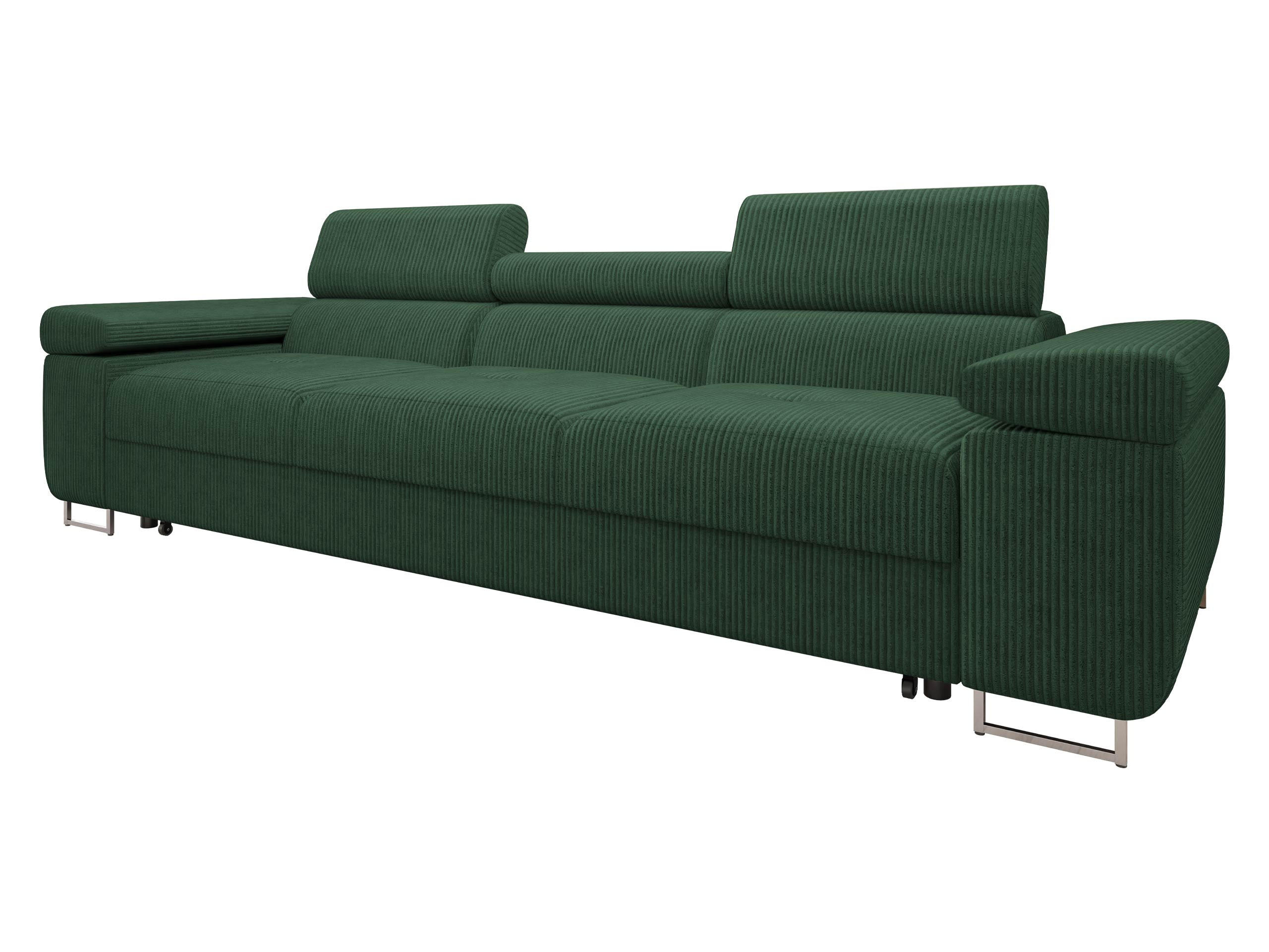 CANAPEA EXTENSIBILA Torezio 3 Bis Reiat - verde, material textil/lemn (263/90/102cm) - MIRJAN24