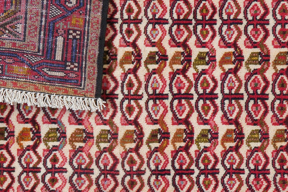 ORIENTTEPPICH handgeknüpft Assadabad Beige, Rot 199/80 cm Schurwolle - Beige/Rot, Textil (80/199cm) - Looma