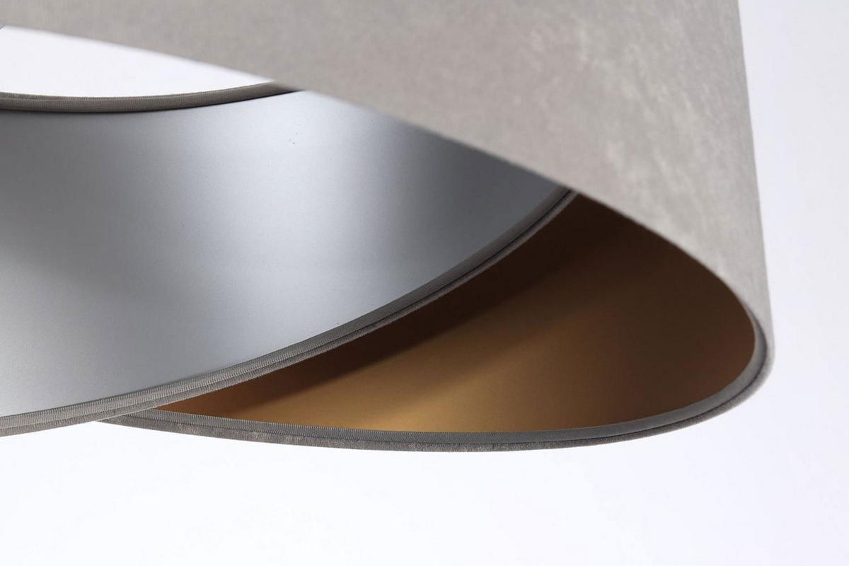 HÄNGELEUCHTE Grau 50/23 cm - Silberfarben, Kunststoff (50/1/23cm) - ONZENO