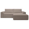 ECKSOFA Farese Mini mit Cordbezug Beige, rechts - Beige/Schwarz, Textil (240/167cm) - Selsey