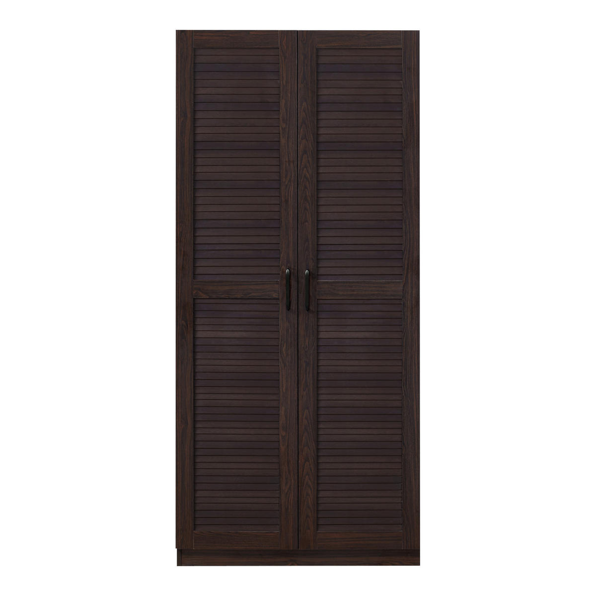 KLEIDERSCHRANK Finning - Walnussfarben, Holzwerkstoff (80/176/52cm) - [en.casa]