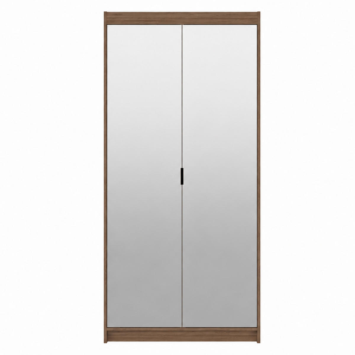 DREHTÜRENSCHRANK Elena mit 2 Türen und 2 Spiegel, 90 cm, Eiche Lefkas - Eichefarben, Holzwerkstoff (90/190/53cm) - Beautysofa