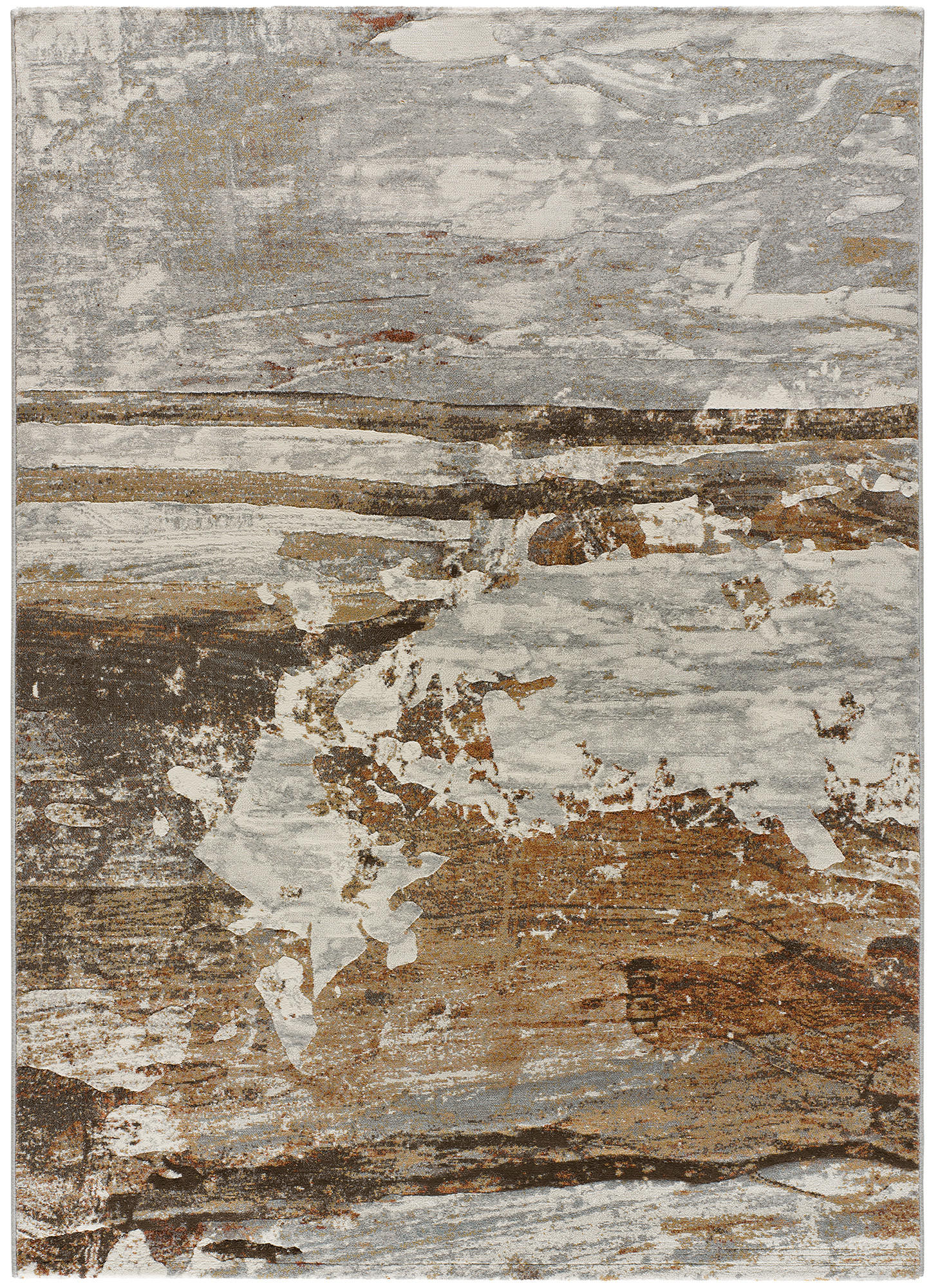 WEBTEPPICH Silber Victoria 133/195 cm - Silberfarben/Multicolor, Naturmaterialien/Textil (133/195cm) - Atticgo