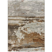 WEBTEPPICH Silber Victoria 133/195 cm - Silberfarben/Multicolor, Naturmaterialien/Textil (133/195cm) - Atticgo