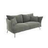 SCHLAFSOFA GERADE Samt Graphitgrau 180cm - Graphitfarben/Grau, Textil (180/90/105cm) - Sia Home