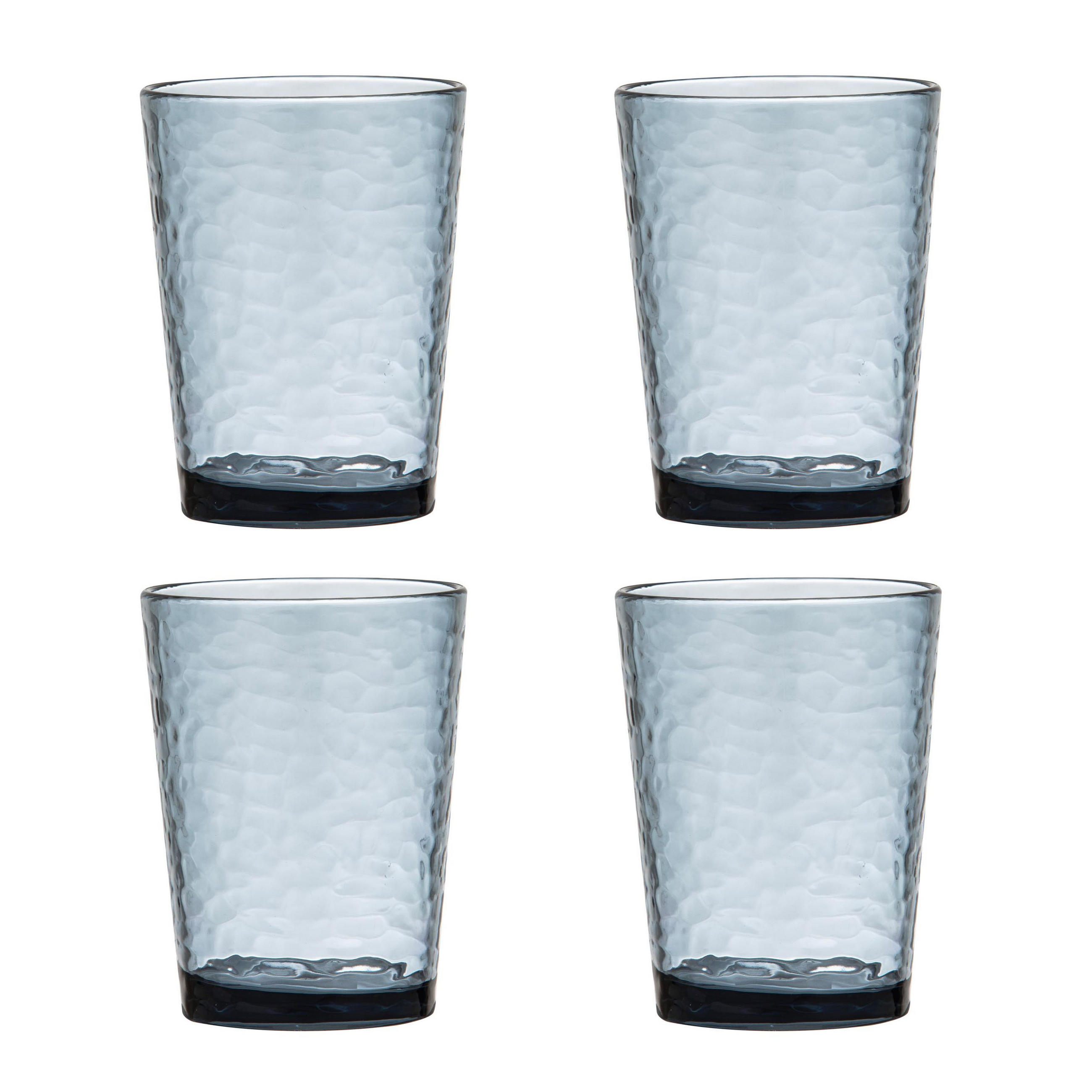 GLÄSER-SET Byron 4er Set Wasserglas - Blau, Kunststoff - Ladelle