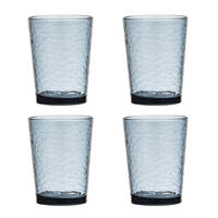 GLÄSER-SET Byron 4er Set Wasserglas - Blau, Kunststoff - Ladelle