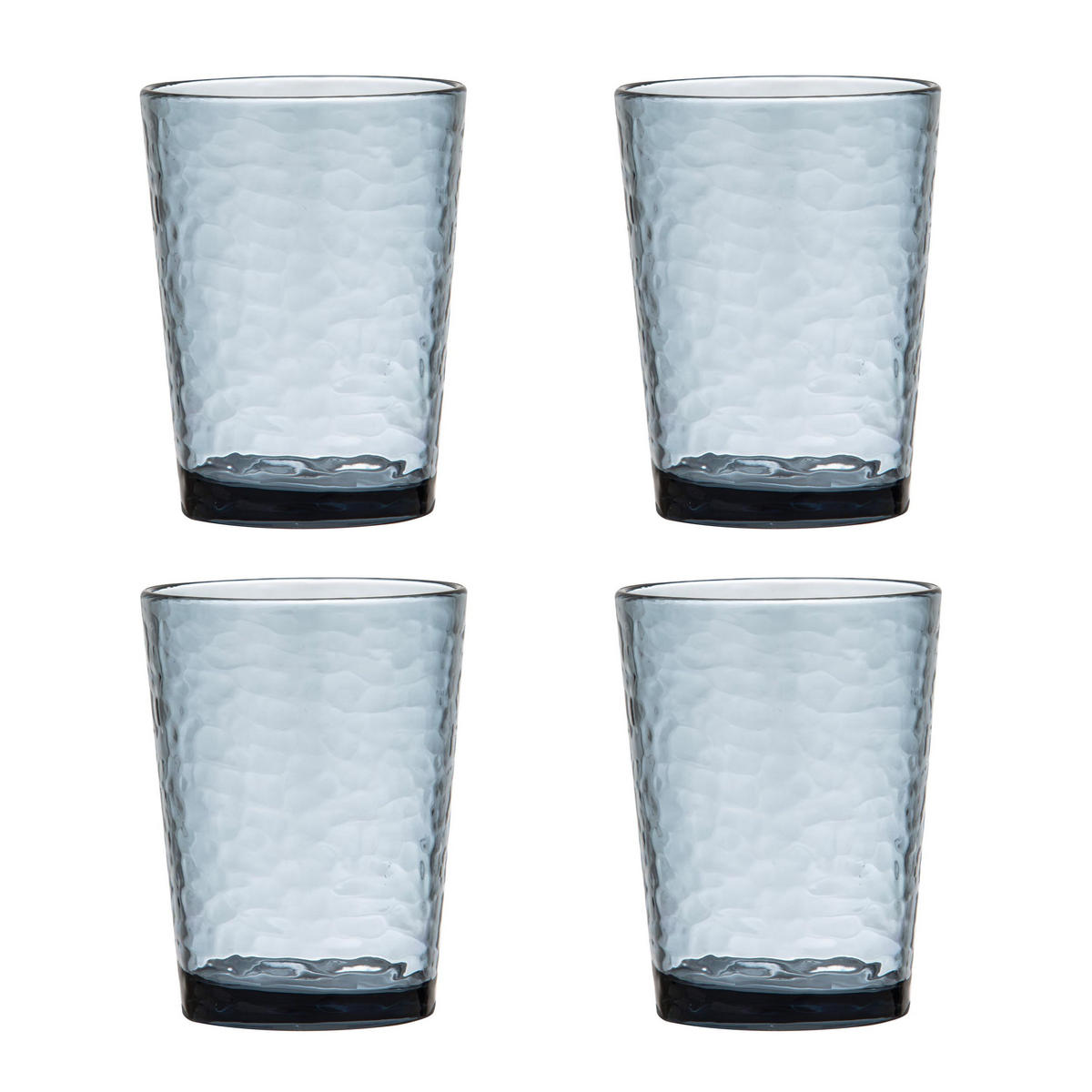 GLÄSER-SET Byron 4er Set Wasserglas - Blau, Kunststoff - Ladelle