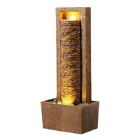 GARTENBRUNNEN Säule braun - Braun, Kunststoff (34/22/82cm) - Teamson Home