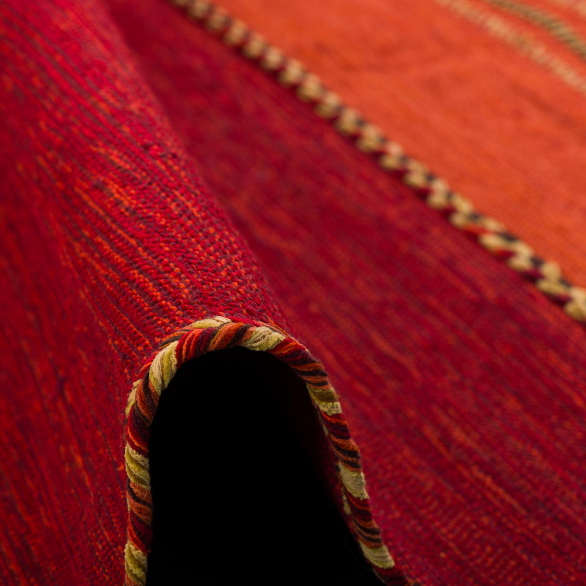 NATUR TEPPICH KELIM NAVARRO - Rot, Textil (170/240cm) - Pergamon