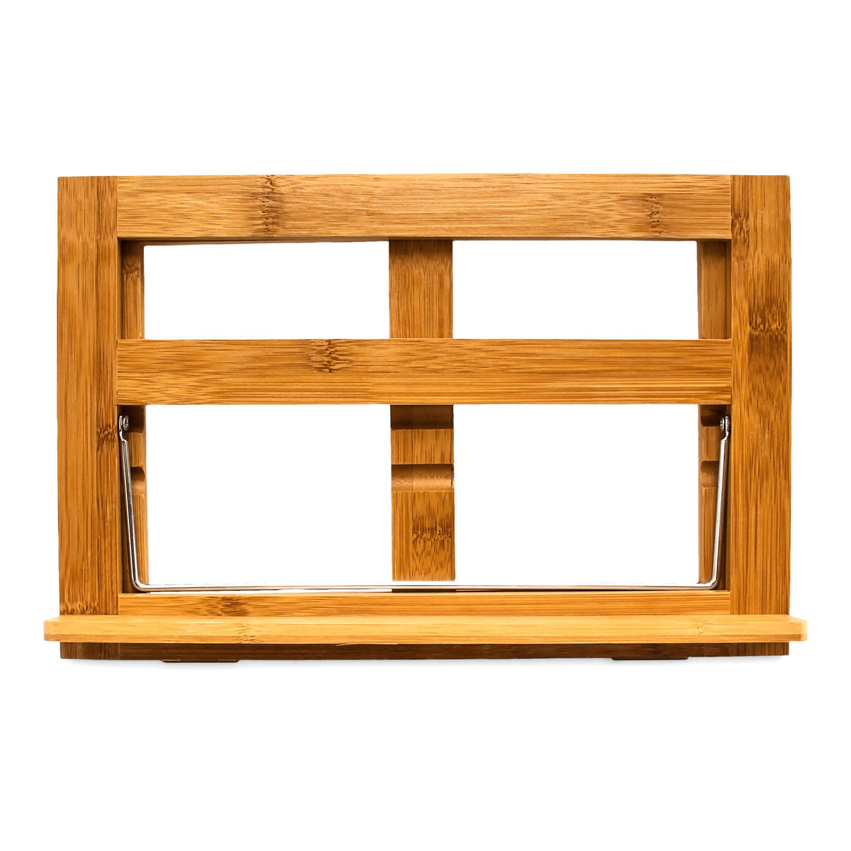 KOCHBUCHSTÄNDER - Hellbraun, Holz/Metall (33/22/22.5cm) - Relaxdays