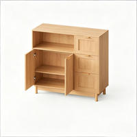 ANRICHTE Holzfarben 90/35/80 cm - Naturfarben, Holz (90/80/35cm) - PANGIVO