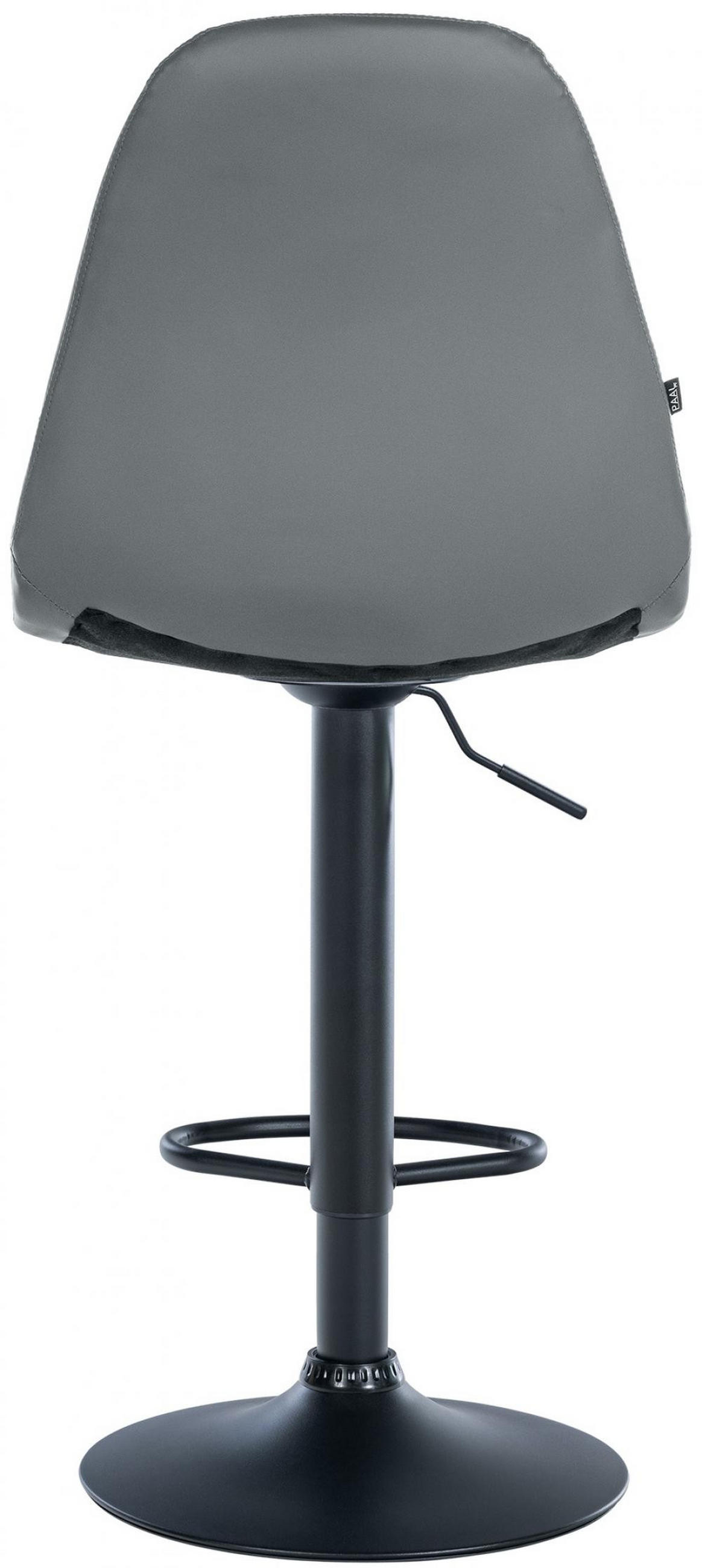 BARHOCKER Metall Grau - Schwarz/Grau, Textil/Metall (47/58/56cm) - CLP