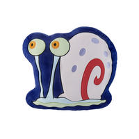 KINDERKISSEN Spongebob Schwammkopf Gary Blau 43 x 25 cm - Blau, Textil (43/25cm)
