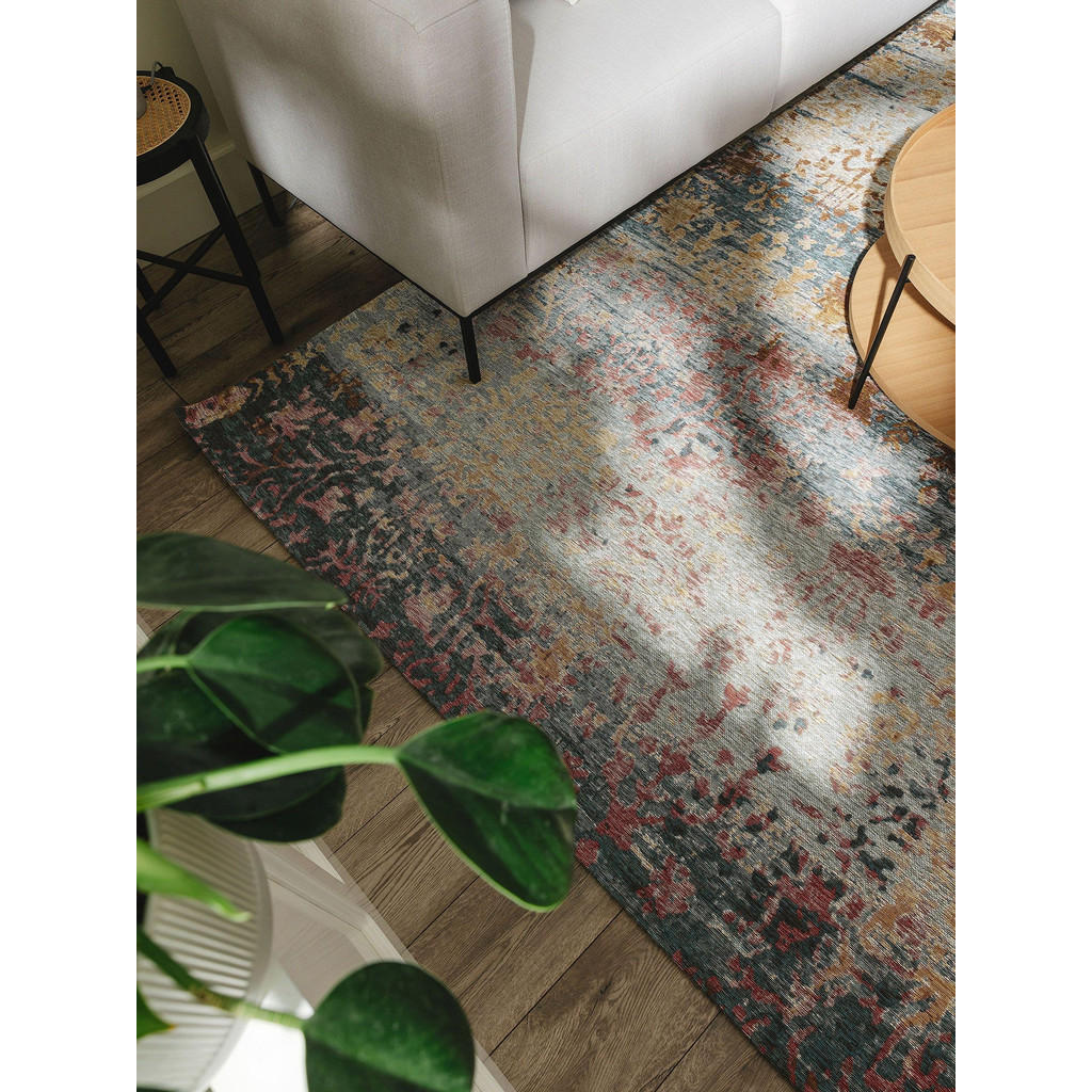 Thumbnail - benuta Nest Flachgewebeteppich, Blau, Textil, Patchwork, Rechteckig, 200x285 cm, Oeko-Tex® Standard 100, für Fußbodenhei...