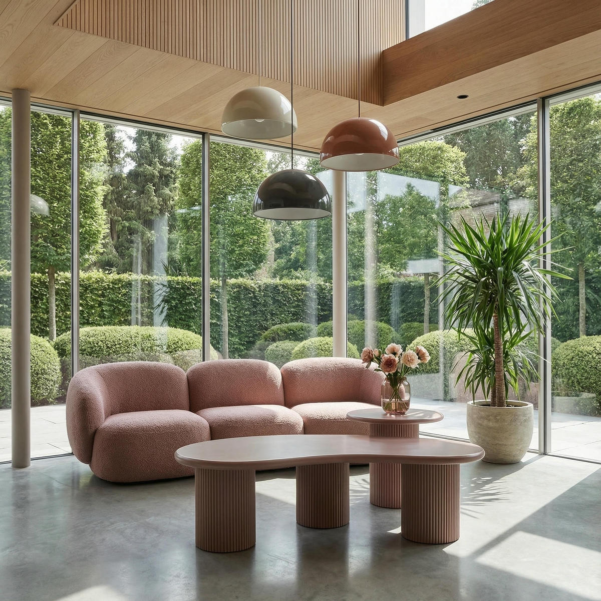 COUCHTISCHE 2er Set Mocha Mousse - Hellbraun/Rotbraun, Holzwerkstoff (130/70/50cm) - Furnhouse