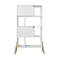 KNIHOVNA Bílá - bílá, kompozitní dřevo (103/163/39cm) - Petits-meubles